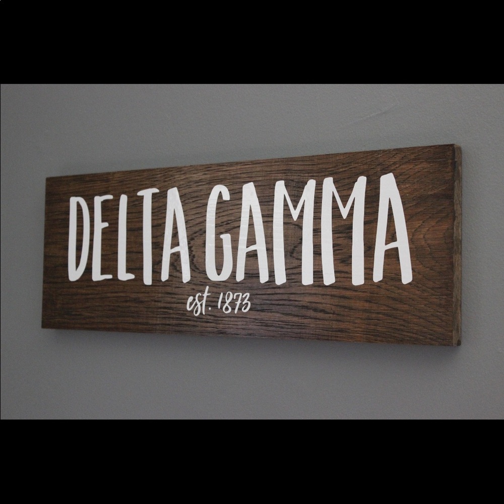 Wooden Sigma Kappa Sign
